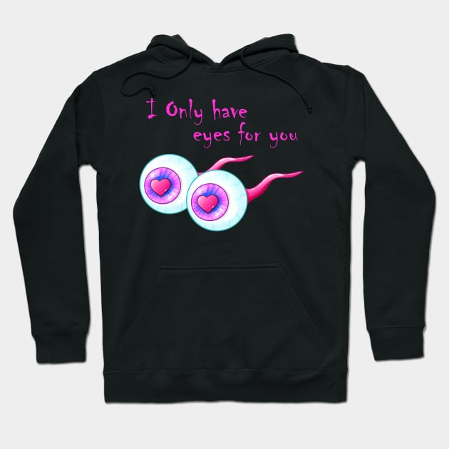 Pastel Goth Anatomical Eyes Valentine Hoodie by Wanderer Bat